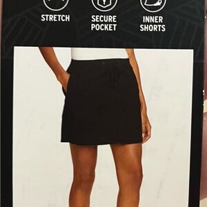 Eddie Bauer Black Skort with Secure Pocket